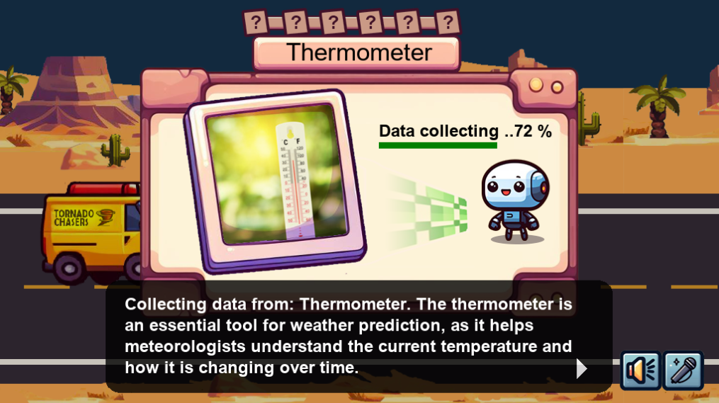Snippets to review the tools used for weather prediction while playing a fun driving game.